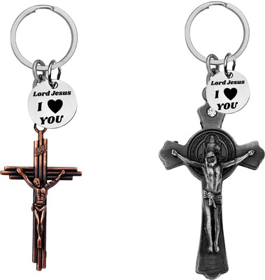 The Men Gift Jesus cross and Crucifix Design Keychains ShivkeyCom668-664 Key Chain