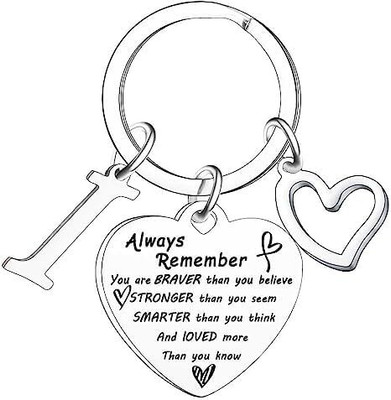 Artisans Crafted I – Heart Keychain with Initial Letter_Inspirational Gifts Key Chain