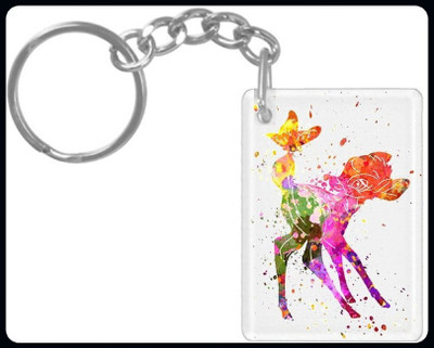 hamsa print world Keychain HPW946 Butterfly On Dear Tail Key Chain