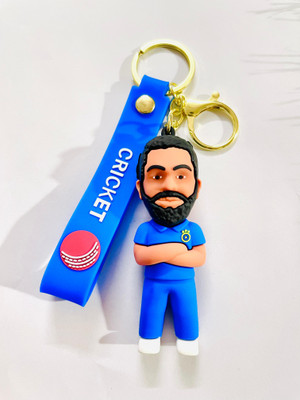 GKM Indian Cricketer Rohit Sharma premium quality 3D rubber keychain Key Chain