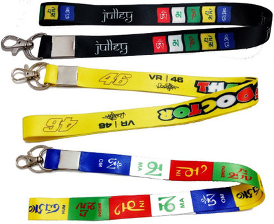kd collections TIBET-JULLEY-DOCTOR Tibetan Ladakh Flag & The Doctor Vr 46 Tag Keychain Combo Key Chain