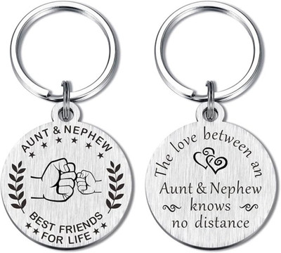 M Men Style Aunt And Nephew Best Friends For Life Family Tree Keyring Keychains SKey202496 Key Chain