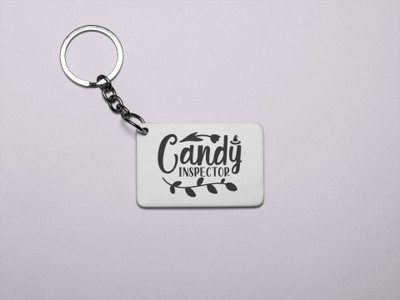 DOGAR ESSENTIALS Candy in inspector, Tulip -Printed acrylic Keychain(Pack Of 2) Key Chain