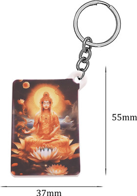 M Men Style Religious Lord Gautam Buddha Polymer Keychain SKeyP78 Key Chain
