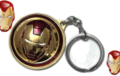 SHRI JI High quality Metal Iron Man Face Keychain Key Chain