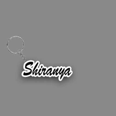 SY Gifts SYG Shiranya Name Keychain White And Black Key Chain