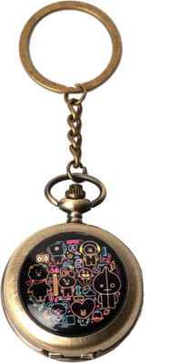 RainSound BTS Army BT21 Cute Character Round Pocket watch Key Chain