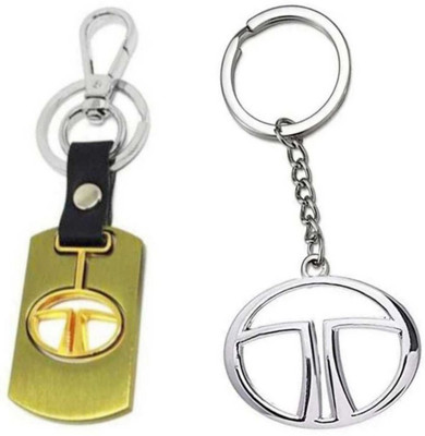 Jainsburys Combo of Tata Golden & Tata Metal keychain & Best quality keychain Key Chain