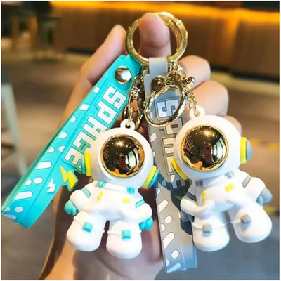 Shine N Sober Blue Spaceman Silicon & Grey Spaceman Silicon Keychain (Pack of 2) Key Chain