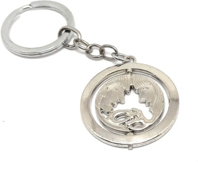 Key Era Proposal Ring Roatating Couple In Circle Key Chain