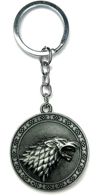 FLAMBE Games Of Thrones Stark Rotating silver Keychain Key Chain