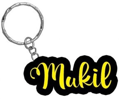SY Gifts Mukil Name Black Yellow Name Keychain Key Chain