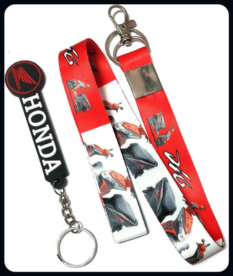 Meeko.com Honda dio tag with blue logo rubber bike key chain 01a-A Key Chain