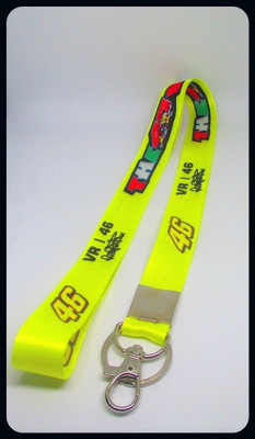Meeko.com Yellow Fabric VR46 hook locking key chain-A Key Chain