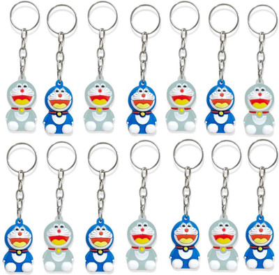AMANVANI Silicone Keychain For Bike, Car, Home Keys, 3D Doremon Keychain For Kids, Key Chain