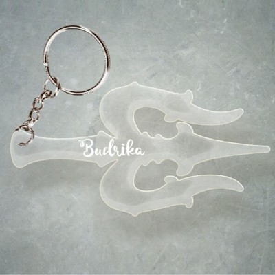 SY Gifts Trishul Desigh With Budrika Name Key Chain