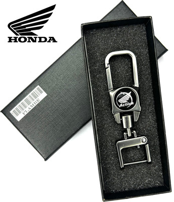 FLAMBE Model Activa Bike Black Premium Metal Keychain Key Chain