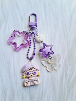Lily Super Store - Quirky girl pendant - Bag Charm/ Key Chain