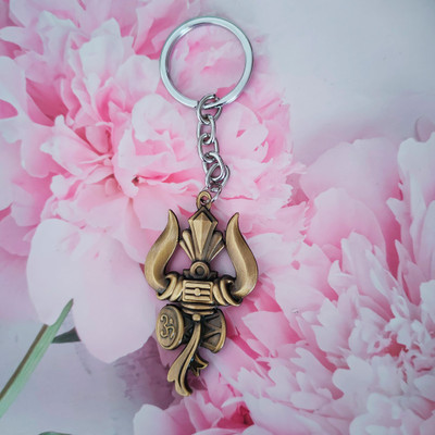 Sullery Trishul Damaru Bronze Keychain SulleryKey2022313 Key Chain