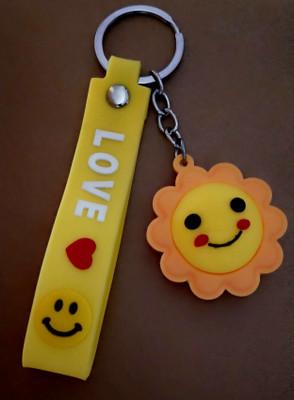 Meeko.com Sunflower smiley keyring new trend key chain Key Chain