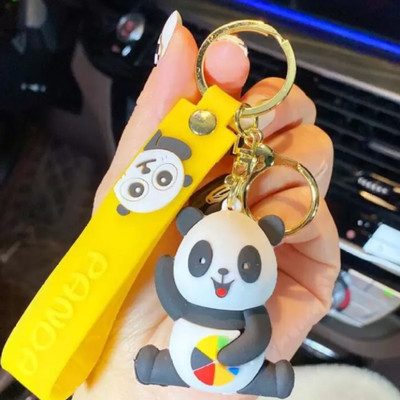 travooz 3D silicone Panda Toy Keychain Key Chain