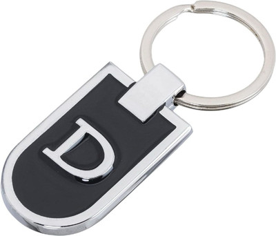 SRG Stainless Steel Alphabet Letter D Keychain Metal Initials AntiRust Keychain Key Chain