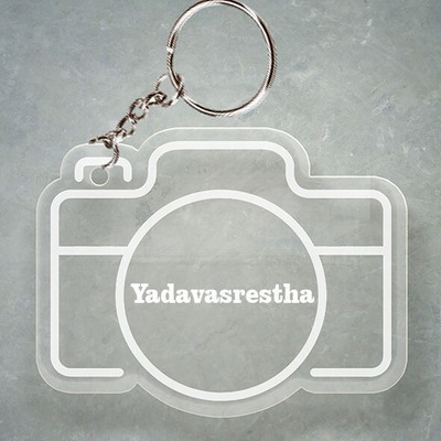 SY Gifts Camera Design Keychain With Yadavasrestha Name Key Chain