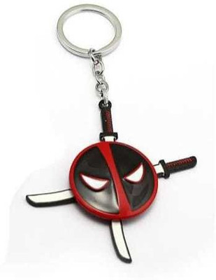 JAINSON MARTIN ROTATING DEADPOOL MATEL KEYCHAIN WITH SWORDS KEYCHAIN ,SUPERHERO METAL KEYCHAIN Key Chain