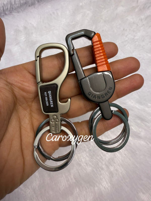 Ride2joy Orange Qiangren Metal key ring Key chain for Bike Car Key Chain