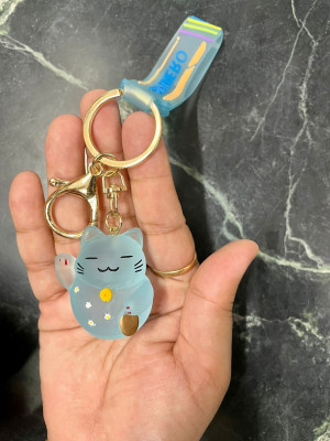 gtrp key Chain-Cute 3D Transparent Kitty Keychain With Charm Key Chain Key Chain