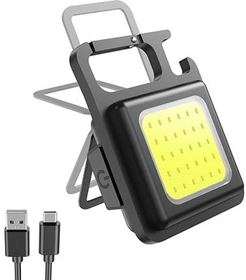 Niztech LED Mini Cob Keychain and Magentic Flashlight Portable USB Rechargeable Light Key Chain