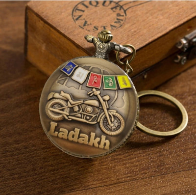Kartik Manvi Ladakh bike Vintage pocket watch Antique Gandhi watch keychain Key Chain