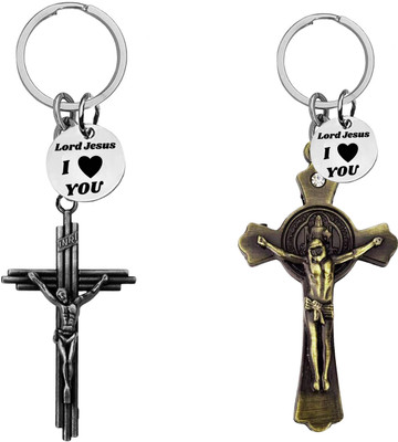 The Men Gift Jesus cross and Crucifix Design Keychains ShivkeyCom670-663 Key Chain