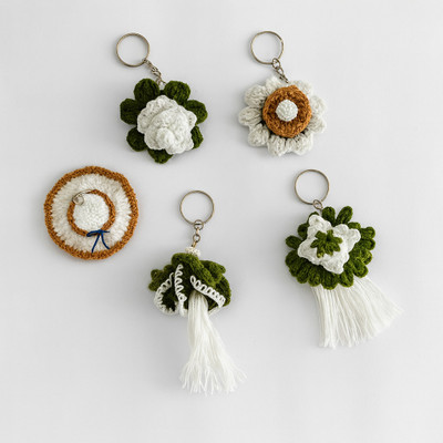 discopumpkin Handmade Crochet Keychain with Tassel – Unique Gift for Loved Ones Key Chain