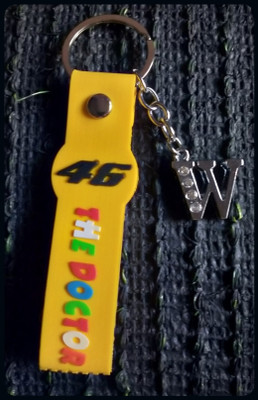 Meeko.com W Letter With Vr46 Patti Key Chain 1w-A Key Chain