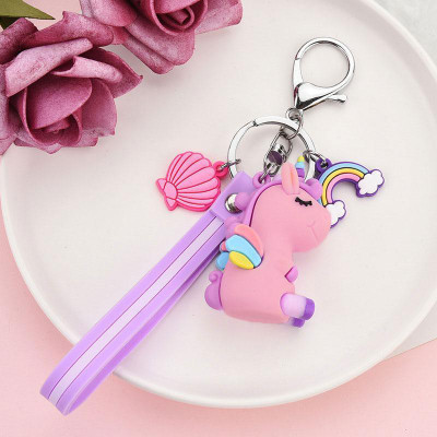 gtrp Unicorn Keychain Women Bag Charm Key Rings Bag Unicorn Pendants Cute K Key Chain