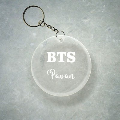 SY Gifts BTS Design With Pavan Name Key Chain