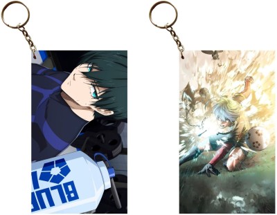 Hariyaali Enterprises LLP Blue Lock NAGI IS ON FIRE AGAINST RIN Anime Unique Style 2 pcs Combo Key Chain