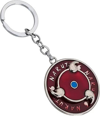gtrp keychain-Naruto Anime Red Uchiha Sharingan Design Revolving Logo Keychain Key Chain