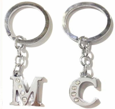 Newview Stylish Letter M C Simple Alphabet Key Ring Key Key Chain Key Chain