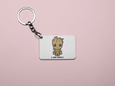 Rushaan I am Groot - Printed acrylic animated Keychain(Pack Of 2) Key Chain