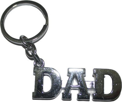 MAG BEE DAD High Quality Metal Silver Words Key Chain for Gifting Key Chain