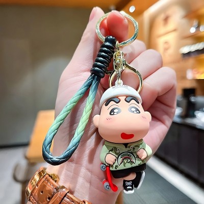 GT Gala Time Cute Attractive Shinchan Scatboard 3D Silicone Keychain Gift for Girls Bag Charm Key Chain