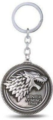 SHRI JI GOT Keychain Rotating | Spinning Keychain (Silver) Key Chain