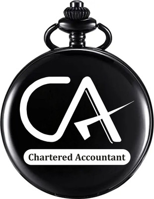 Tiny Tim Royal Black Pocket Watch CA Logo Engraved Unique Gift for Loved Ones Key Chain