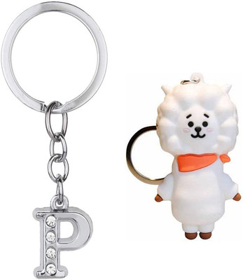 Newview RJ P BTS Army Characters 3D Rubber Keychain and Keyring Key Chain
