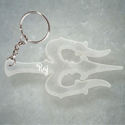 SY Gifts Trishul Desigh With Raj Name Key Chain