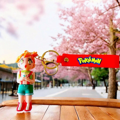 SSAppliances Cute 3D Anime Girl Silicone Keychain – Pocket Monster-Inspired | Best Gift Key Chain