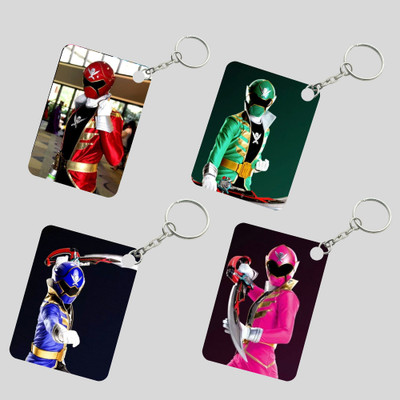 DFLEXPRINTS Spd Power rangers photo keychai 4pcs Key Chain