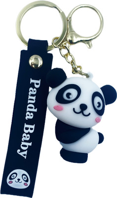 Buko 3D Cute Keychain Baby Panda Character Hugging Panda Key Chain